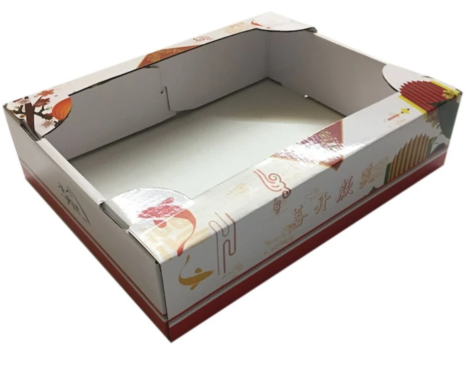 Manufacturer China Custom Logo Printed Corrugated Cardboard Paper High Quality Fruit Packaging Tray Carton Box