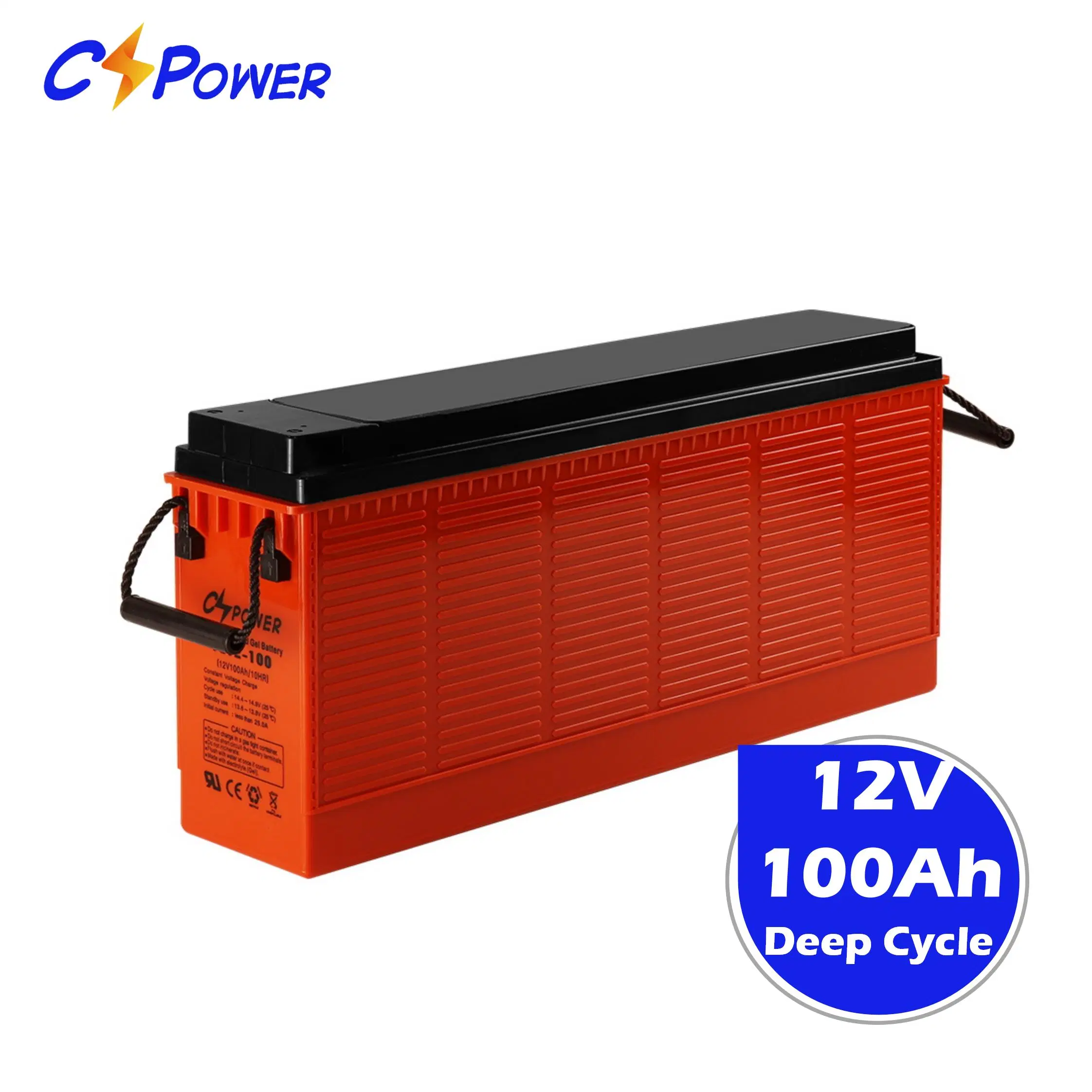 Cspower Batterie à bornes avant Batterie au gel rechargeable Batterie mince FL12-100ah/12V-100ah-Batterie/Batterie de télécommunication/Batterie d'onduleur/Batterie solaire 12V/Csi