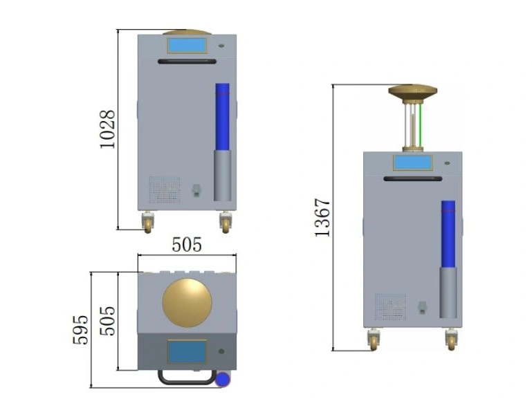 Full Automatic Light Pulse Itinerant Sterilization Disinfection and Sterilization Robot