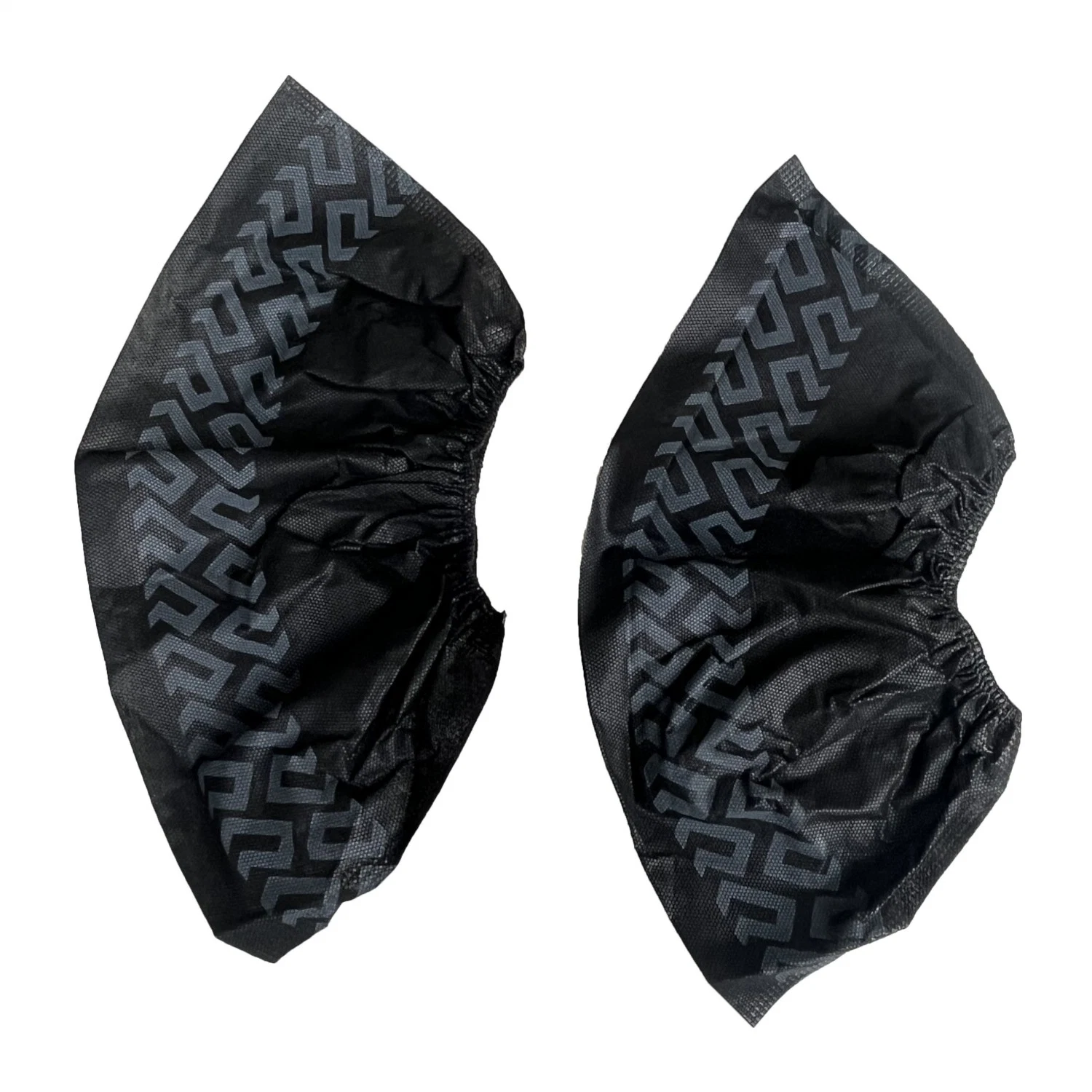 Black Disposable Shoe Covers with Non-Skid Bottom