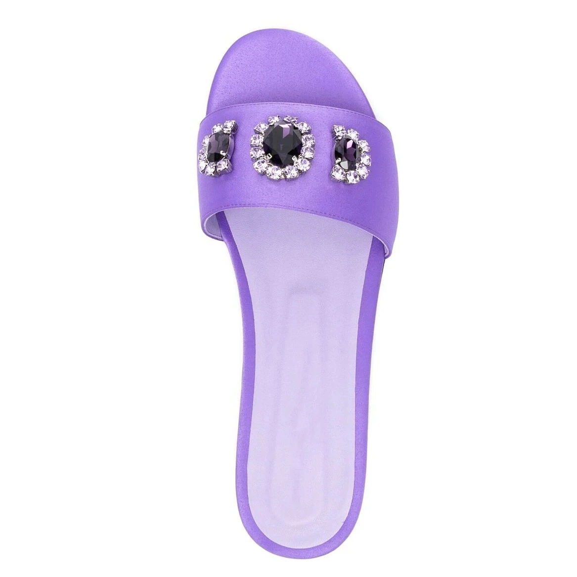 Summer Hot Sale Royal Blue Satin Beach Slippers Crystal Wedge Heel Shoes