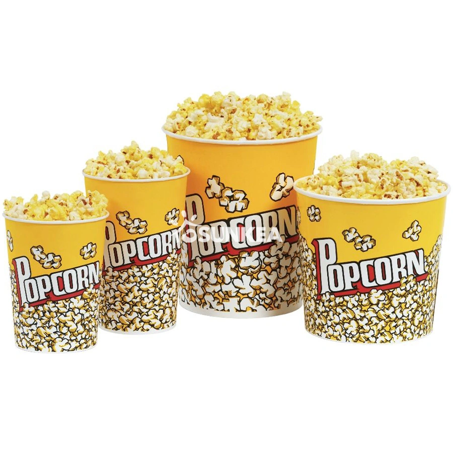 64 Oz Popcorn Buckets Disposable Reusable Printed Movie Theater Popcorn Tub