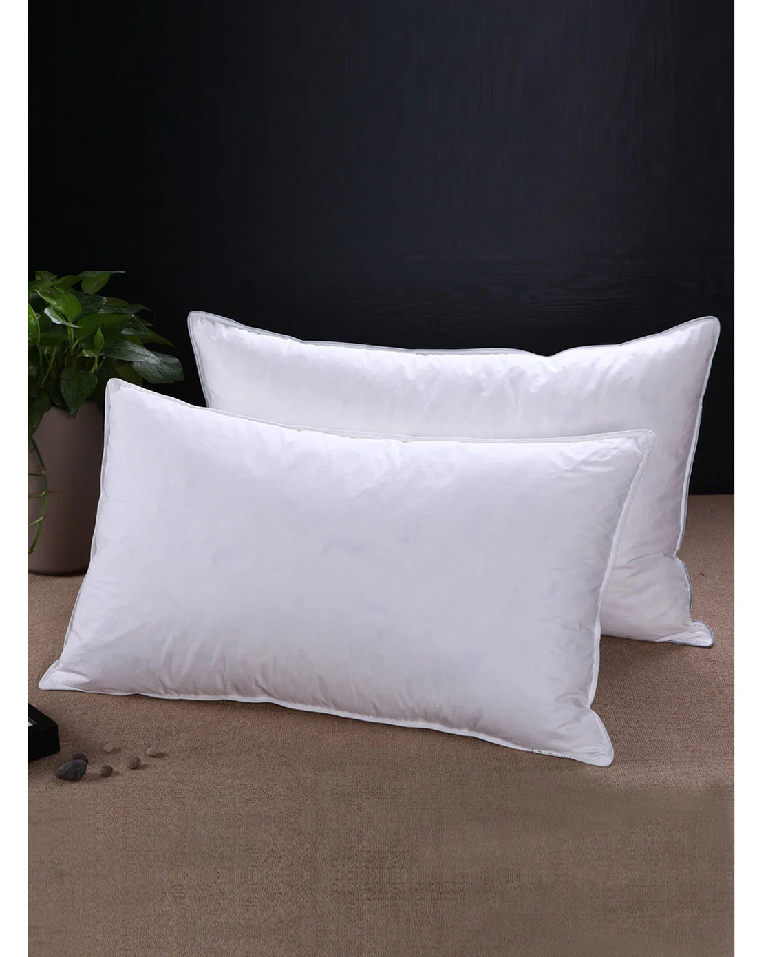 Luxury Hotel Home Comfortable Fluffy Polyester Fiber Silk Down Alternative Sofa Throw Sleep Memory Foam Bed Pillow