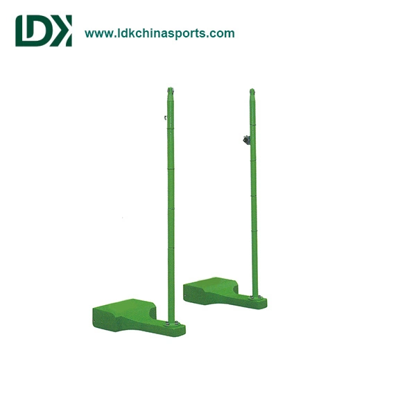 Movable Badminton Post Pole with Double Wheels