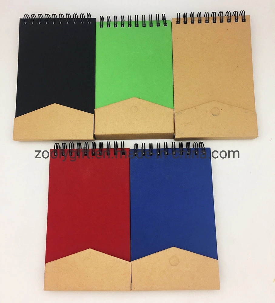 Customize Spiral Kraft Hard Cover Color Sticky Notes Office Memo Pads with Magnet Closure