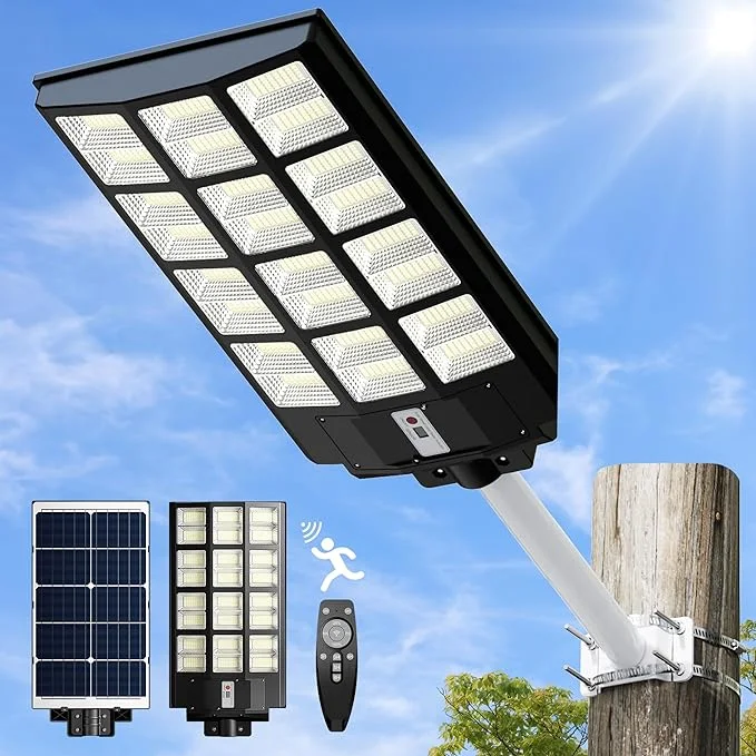 Beste Solar-Panel Streetlight IP67 Outdoor Wasserdichte Wand Garten Lampe 600W 900W 1200W integrierte All-in-One-LED-Solarleuchte