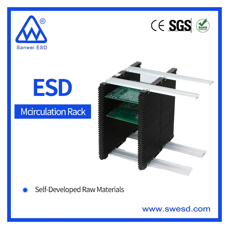 Antistatic PCB Circulation Rack for Industrial Cleanroom