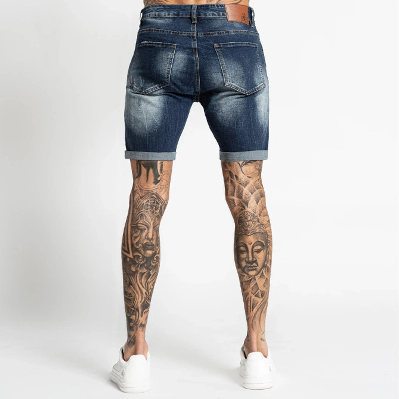 Estirar Ripped Jeans pantalones cortos (CFJPM004)