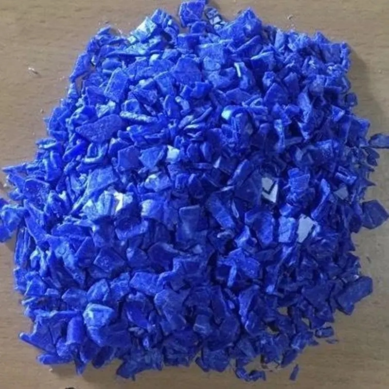 HDPE Azul Polietileno Residuos plástico Gran Mayoreo