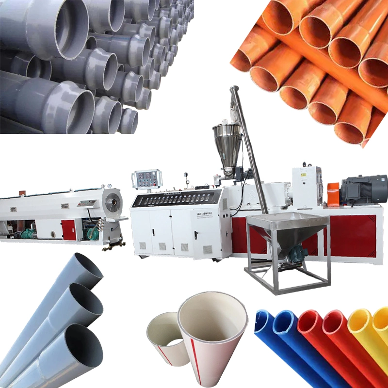 PVC UPVC CPVC/PE HDPE PPR PC Smooth Rigid Corrugated Flexible Soft Hose Water Pipe Single/Double Screw Extruder/Extrusion/Extruding/Making Machine for 800mm