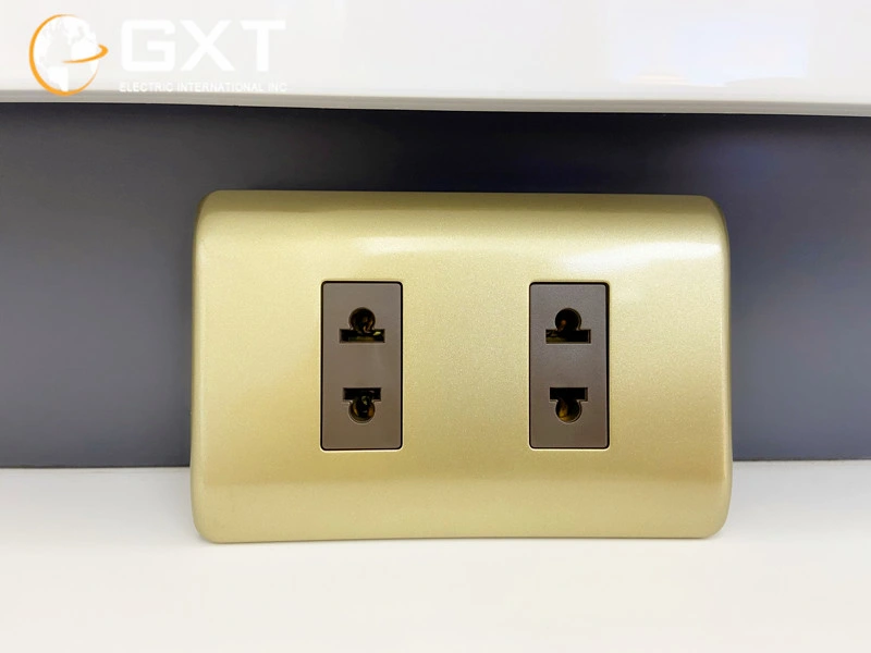 Us Wall Electrical Switch Socket Power Outlet 2 Gang Socket