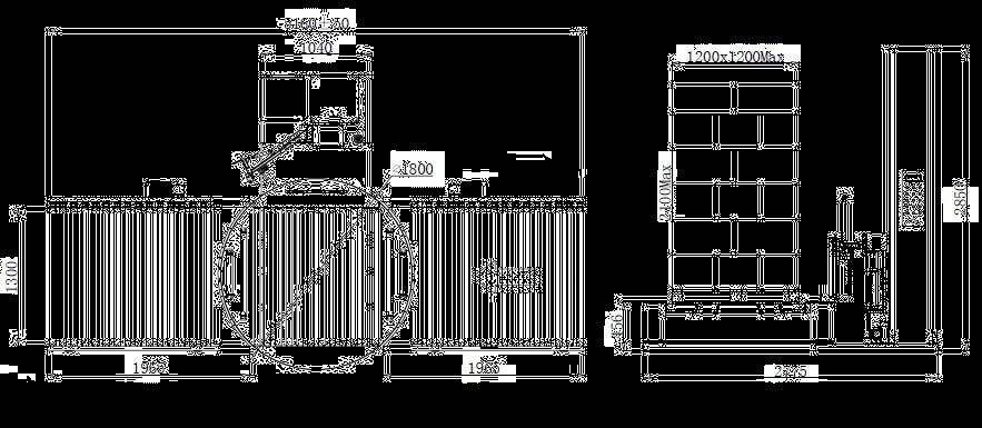 prix d'usine automatique des palettes Film étirable Machine d'enrubannage avec PLC