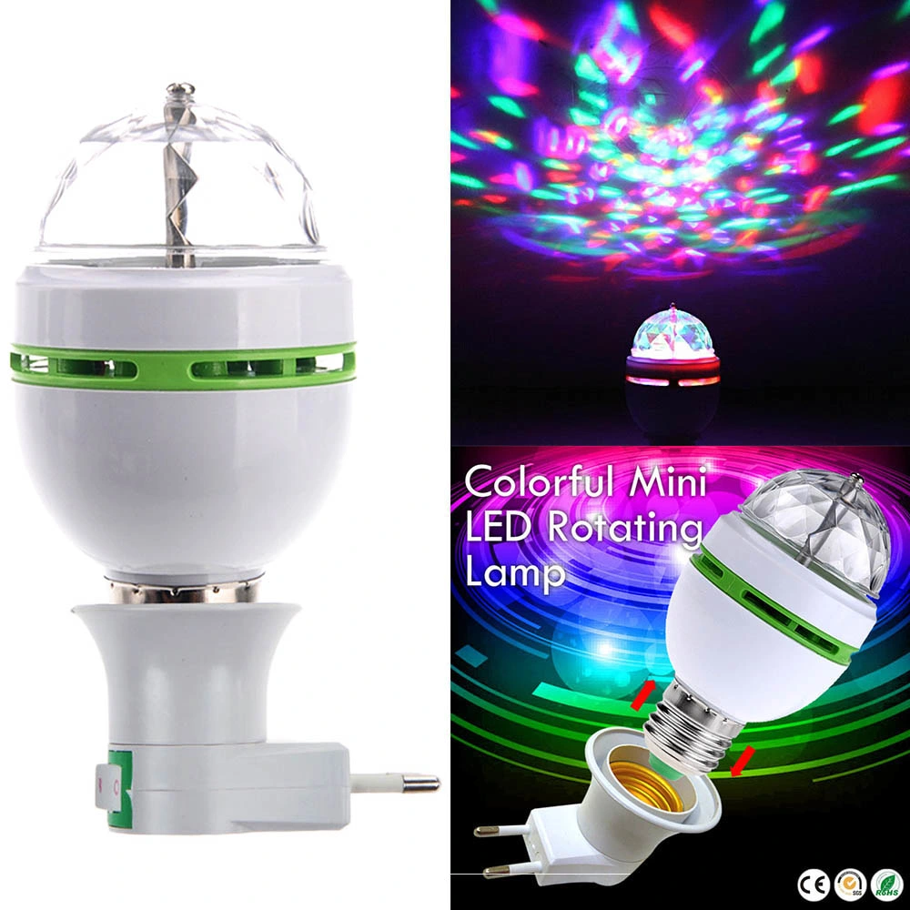 Portable Multi lâmpada LED Mini projector Laser DJ Discoteca Luz Estágio Xmas Parte Show de iluminação com E27 a UE Adaptador