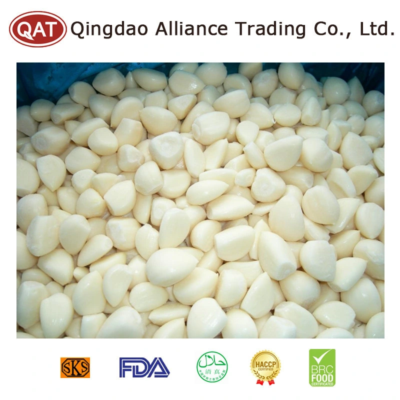 China IQF Frozen Peeled White Garlic Cloves Puree Tablet Garlic with Good Price Kosher Certified