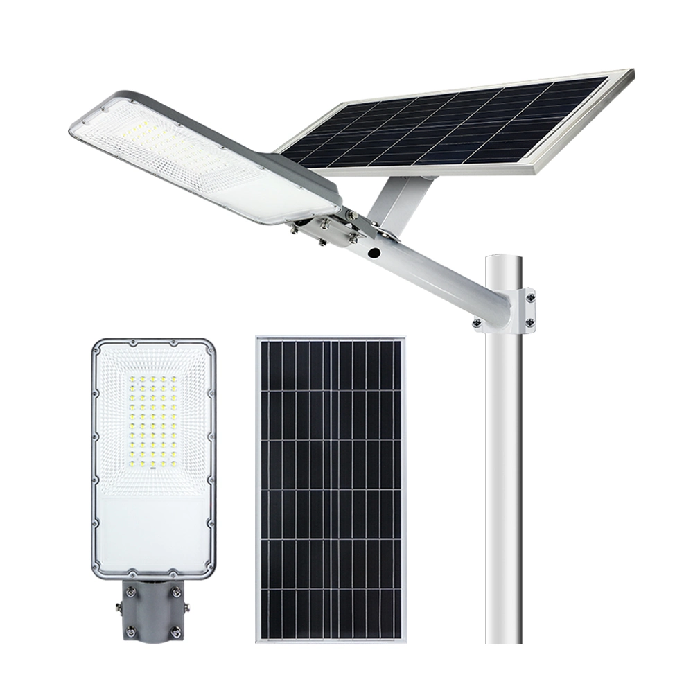 Sensor de movimiento integrado un panel solar al aire libre la luz de carretera de alto brillo resistente al agua IP65 Semáforo LED 30W 60W 100W 200W Precio al por mayor calle la luz solar