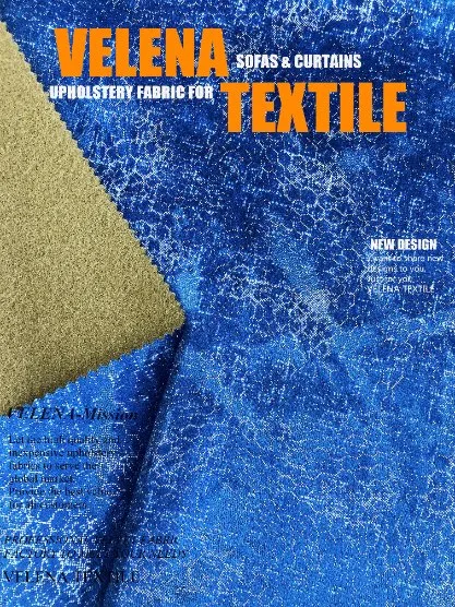 New Home Textile Fabric Holland Velvet Dyباغة مع مص الغراء وأثاث تنجيد من الذهب الفضي وأريكة ستارة من الصين المصنع