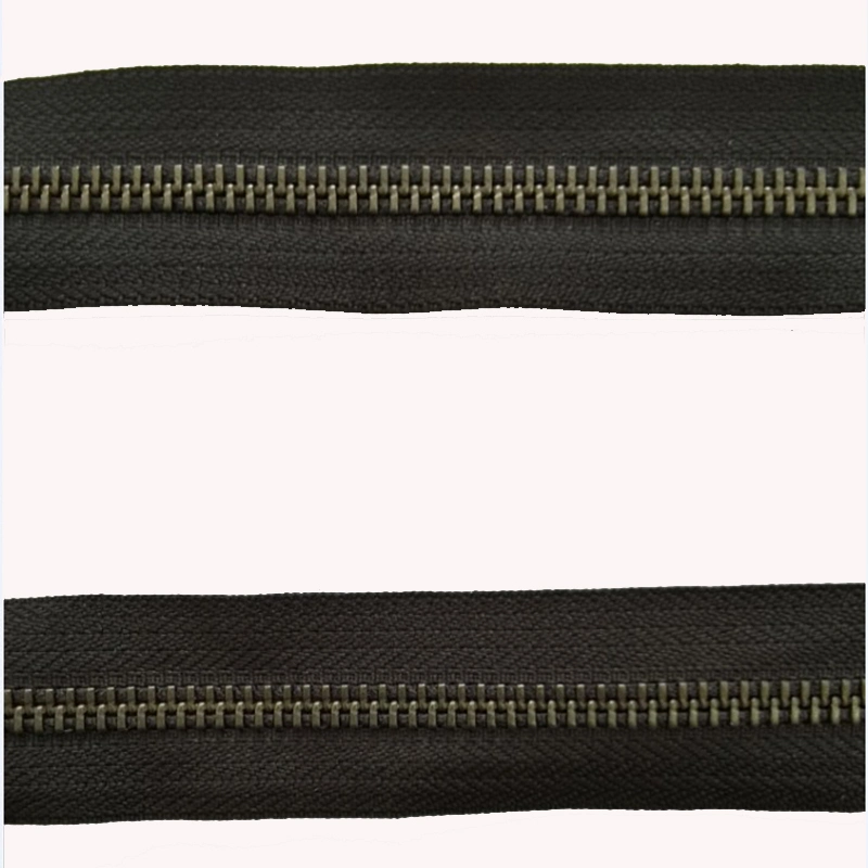 Logo personnalisé 4yg métal or laiton fermer l'extrémité Zipper 10cm pour vêtement Jeans