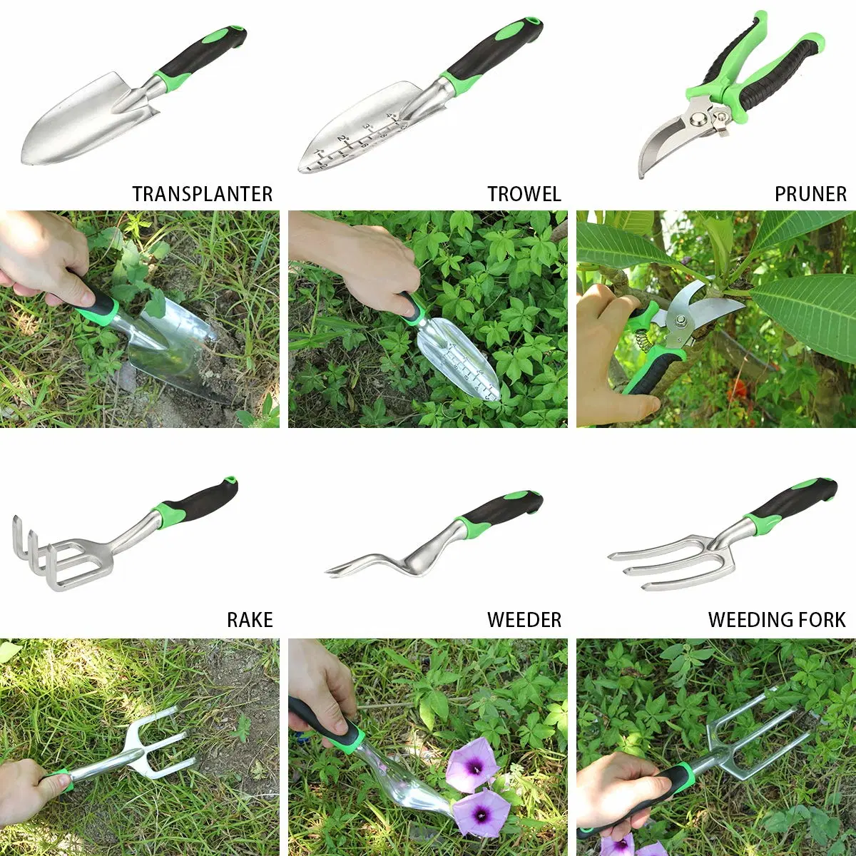 Hot Sale Factory Outlet 10 PCS Aluminum Heavy Duty Gardening Tool