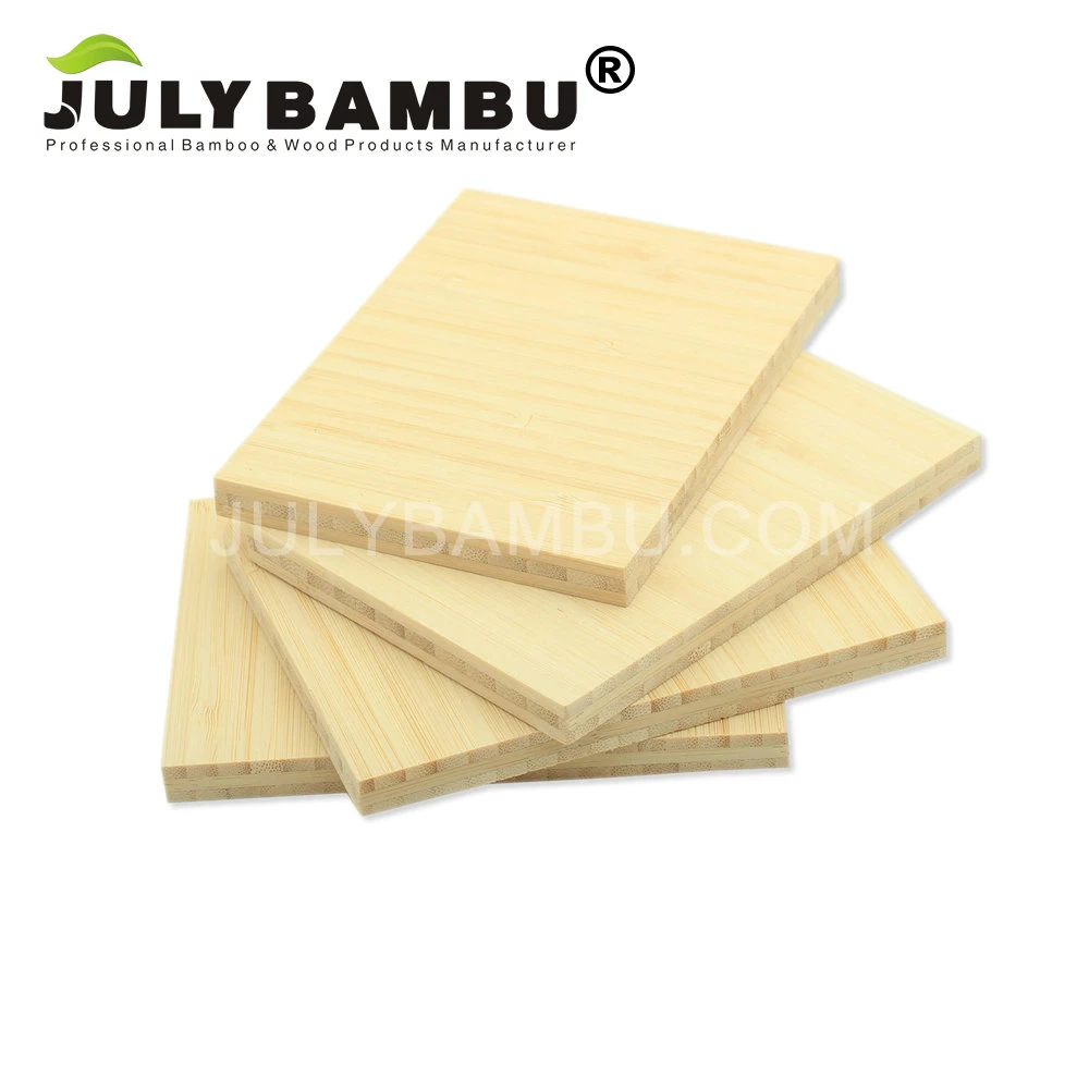 Solid Furniture Board 3 Layers Natural Vertical 6.5mm 1 4 Inch Bamboo Wood Panels