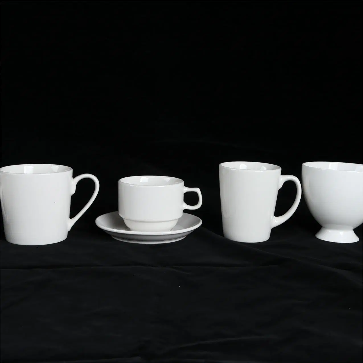 Simple Hotel Restaurant Porcelain Tea/Coffee Cup and Saucer Set