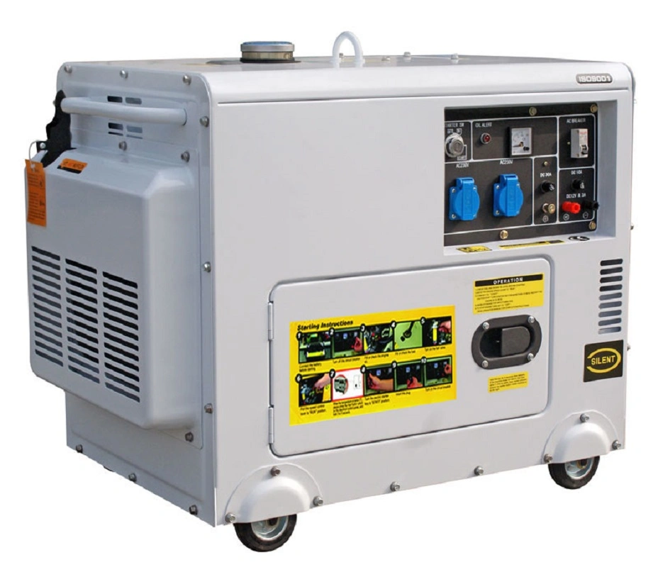 Venda a quente 9.8HP 5.5KVA 5.5KW 5500W gerador diesel super silencioso