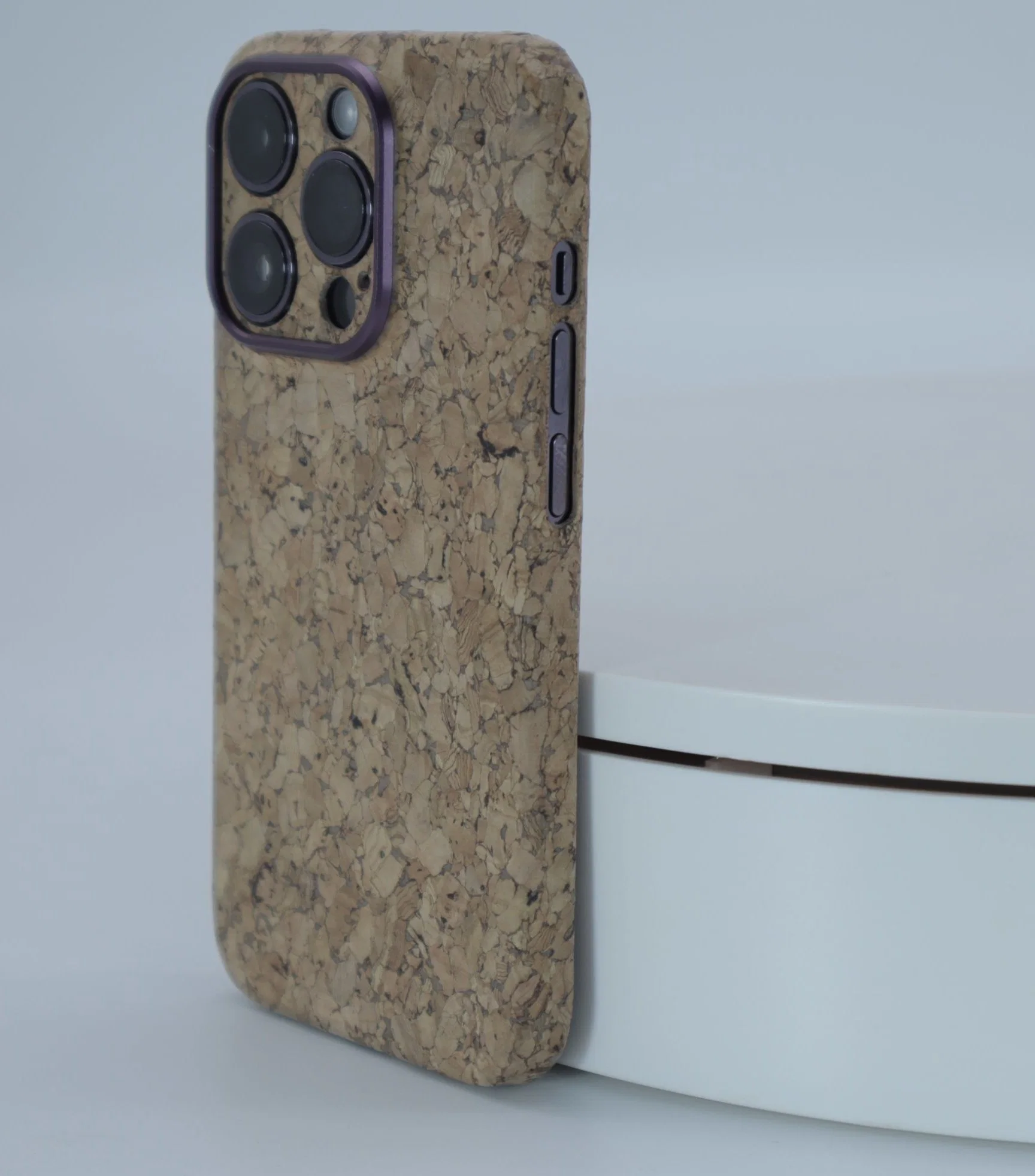 Eco-Friendly Slim-Fit Protective Hardcase Skin Wine Cork Material Phone Case