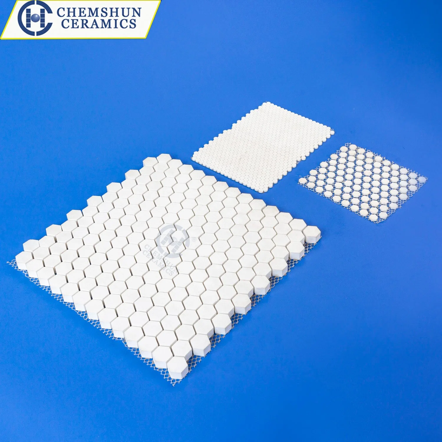 Wear Resistant Ceramic Hex Tile Mats as Abrasion Resistant Materials