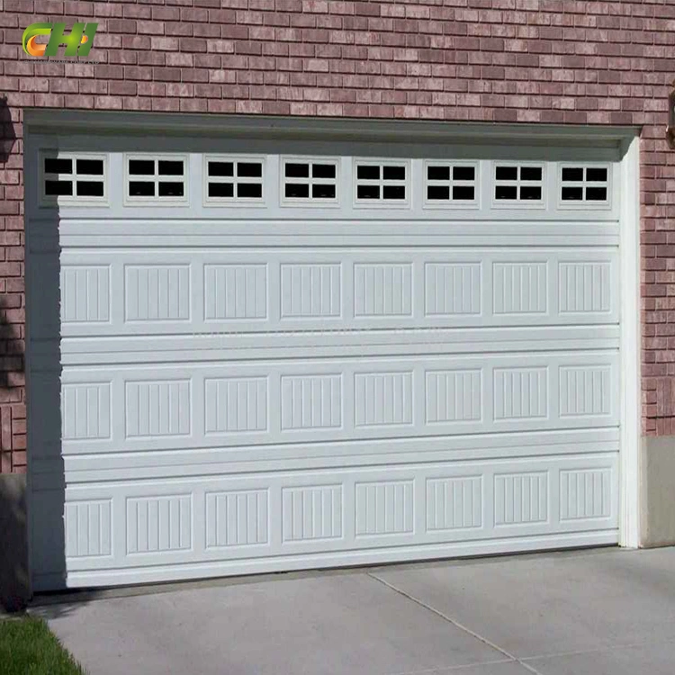 16X8 Puerta de Garaje aislada Negro Seguridad Precio Venta al por mayor Doble de madera American Home Residencial Garage Doors for USA