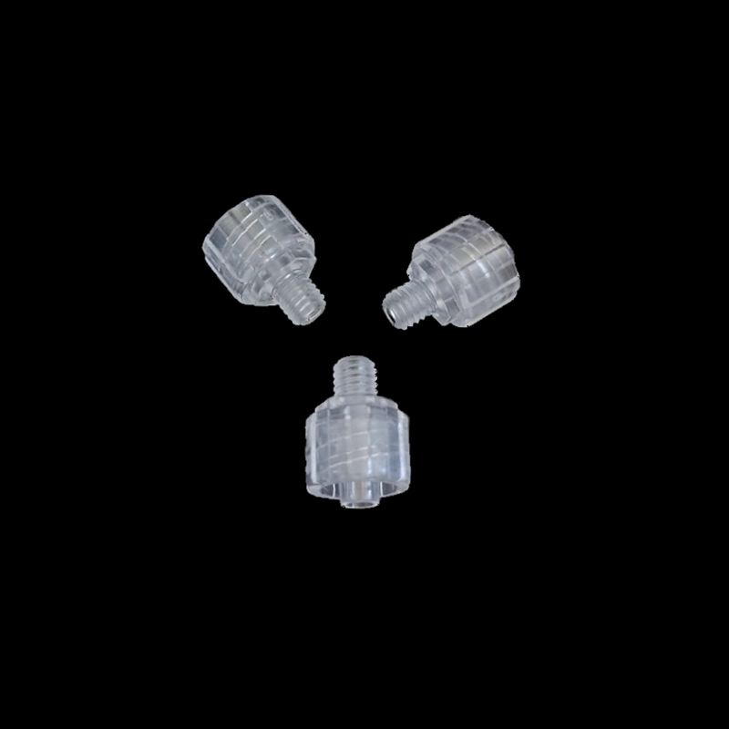 Natural PC 10-32unf Male Luer Connector Plastic Male Threaded Luer Lock Fitting