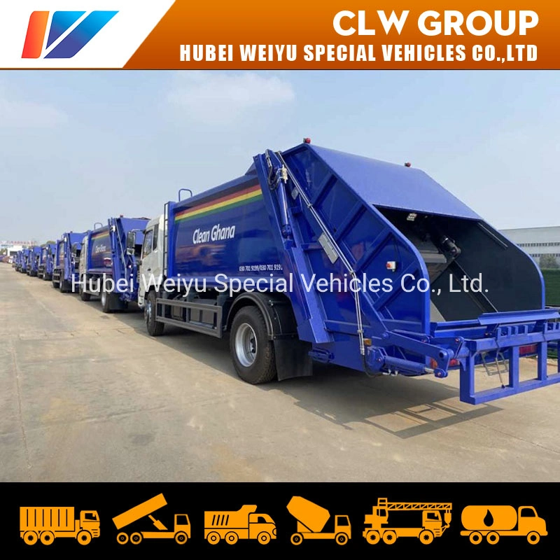 Dongfeng 12m3 12cbm Refuse Collector Transport Compactor Trucks 7.2tons 8t Compressed Garbage Truck to Ghana