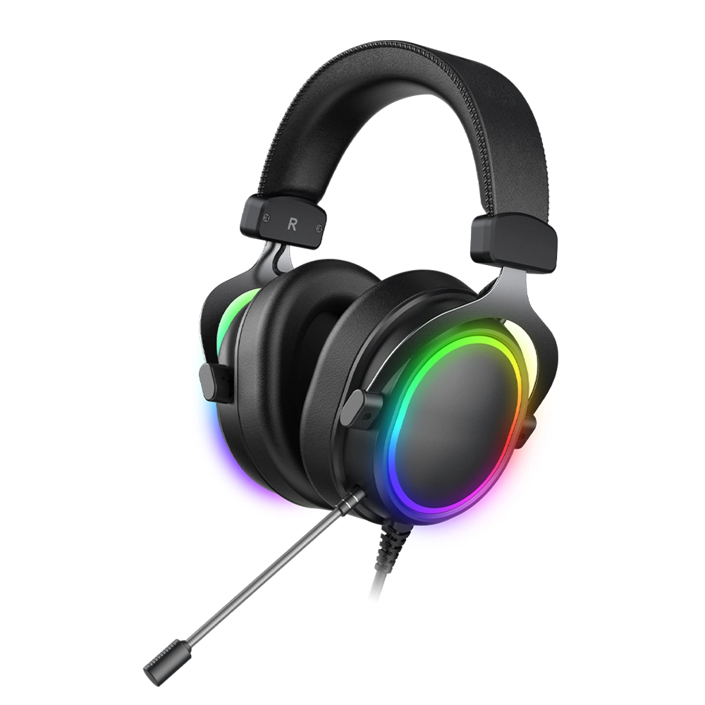 Auscultadores com fios RGB 7.1 som surround virtual Jogos em PC Auricular