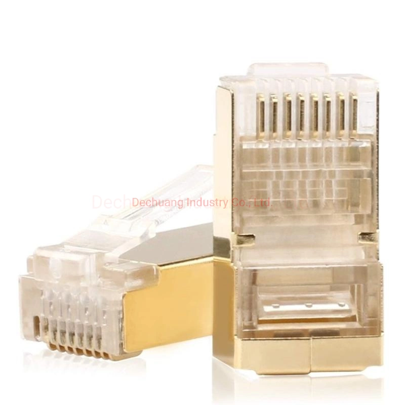 China conector de red CAT6 1 X 1 (Puerto) Conector RJ45 Cable Ethernet modular de la red de crimpado de tapón de cabezal Conector RJ 45