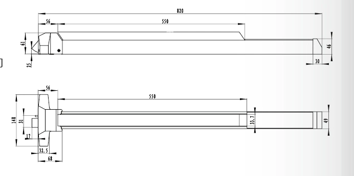 Industrial Safety Devices Panic Bar for Doors