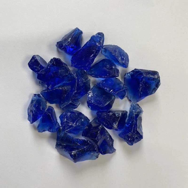 Cobalt Blue Landscape Glass Rock Glass Stone for Gabion Decorative