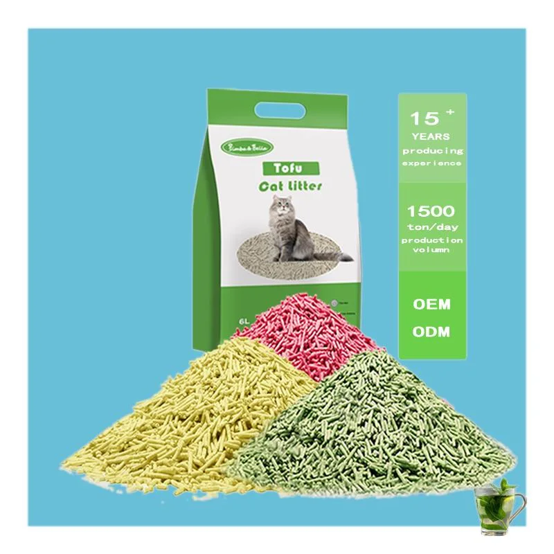 Natural Material Flushable Pet Cat Litter Plant Corn Charcoal Tofu Cat Litter