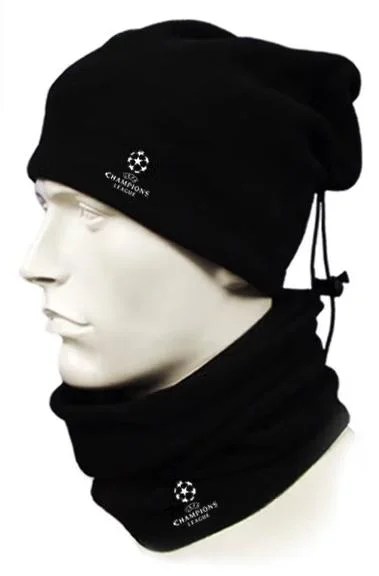 Football Training Gloves, Neck and Hat Fleece Warm Mask Scarf Warm Set