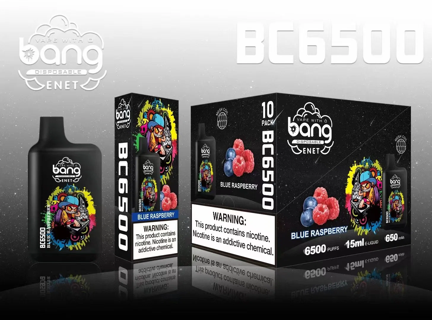 Bang Bc6500 Einweg-Vape Pen 12 Geschmack Vape Pod Mini E Zigaretten Boxx