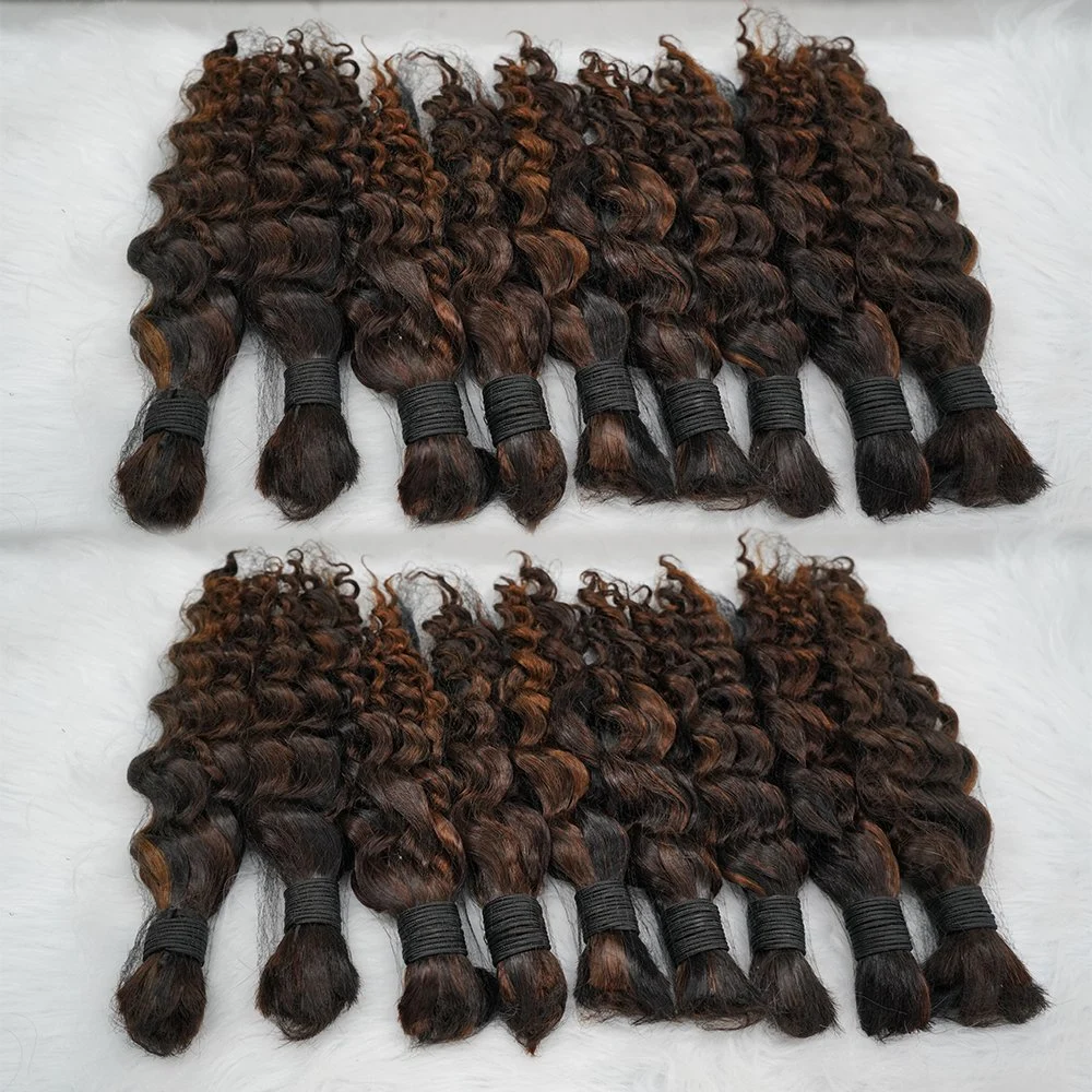 Chinese Bulk Hair Extensions Double Drawn Mongolian Hair