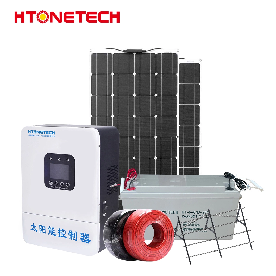 Htonetech off Grid Lithium Solar System Großhändler China 5kwh 10kWh 34kwh Bestes tragbares Solarstromsystem mit 500kw Solar-Wechselrichter