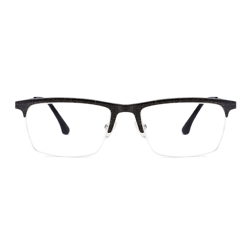 Half Rim Ultralight mit Titan Temples Carbon Fiber Optical Frame