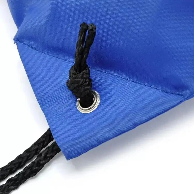 Colorful Drawstring Backpack Nylon Polyester Bag for Gym Traveling