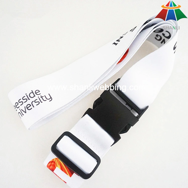 High-Quality Nylon 2" Heat-Transfer Printed Luggage Strap with Plastic Buckle