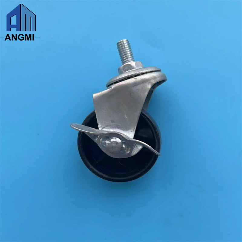 3/4/5 Inch Medium Duty PU Polyurethane Swivel Caster Wheels Anti-Wear Smooth Universal Casters with Brake