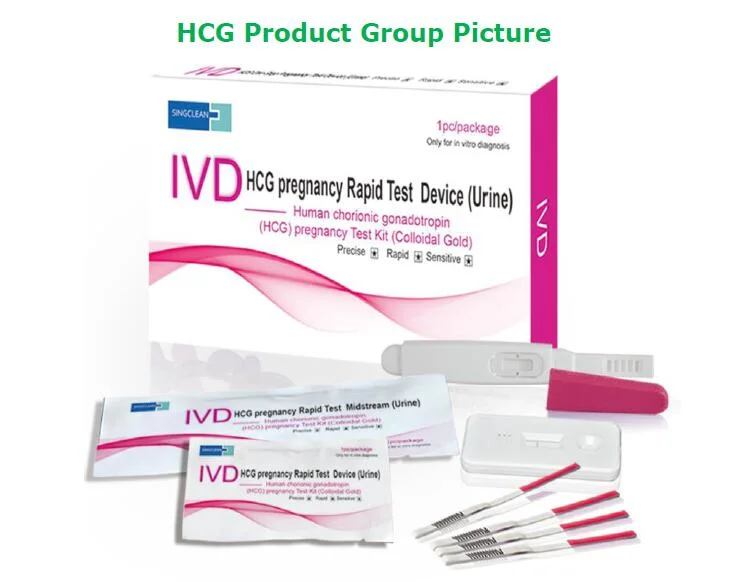 Bande de Gaza, cassette et en cours de route Singclean® ou personnalisé Kit neutre HCG Test rapide