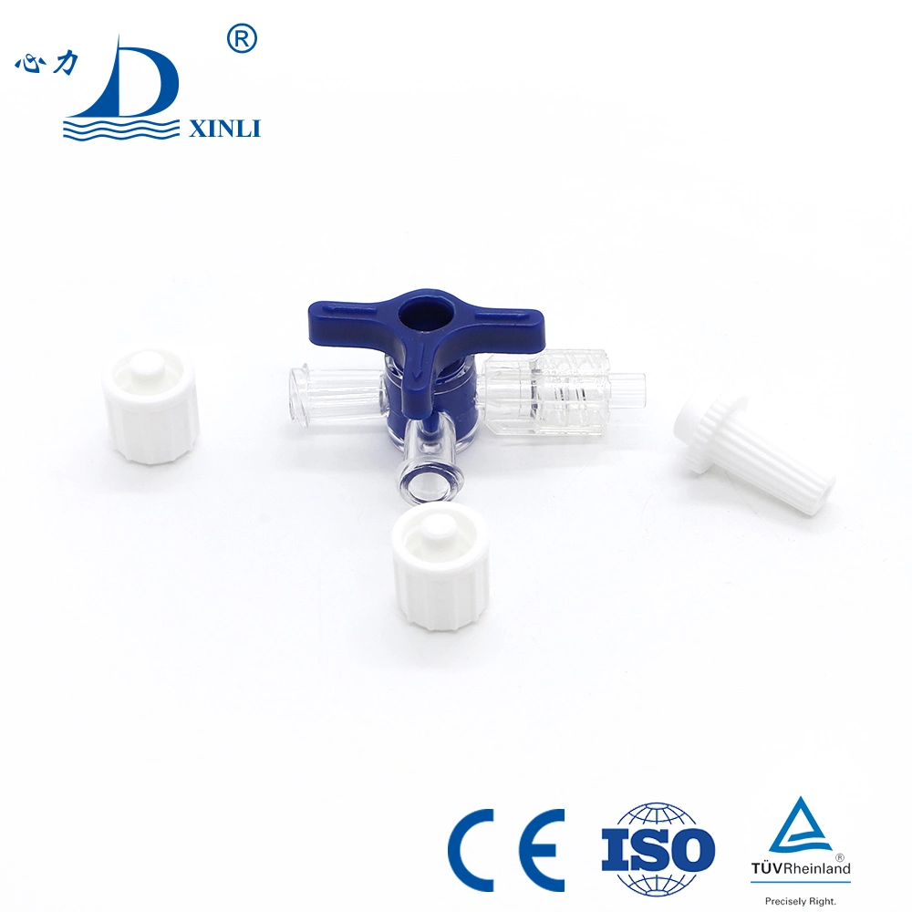 Medical Disposable Three Way Stopcock Valves Eo Gas Sterilization Plastic Material Stopcock Values