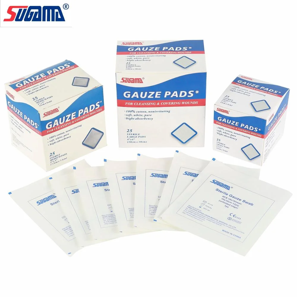 FDA одобрил Sugama марки мягких абсорбирующий марлей стерильным ватным тампоном