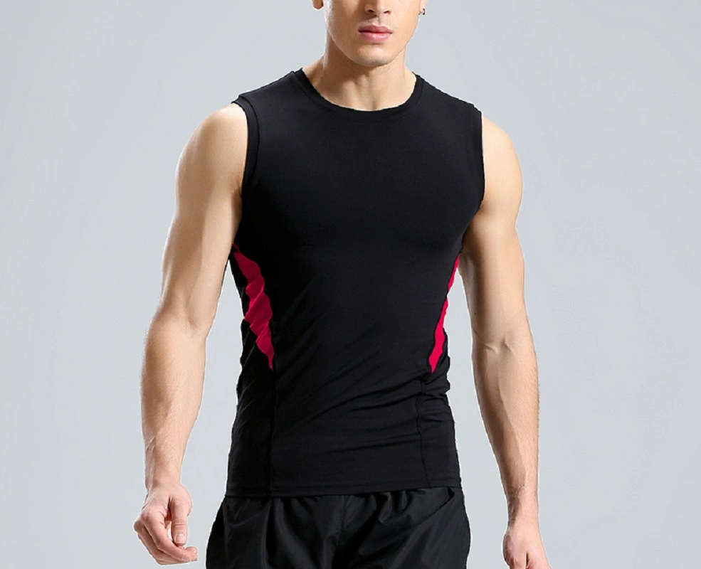 Men Sleeveless Muscle Tank Tops Sport Vest Quick Dry Fitness Athletic Compression Undershirts Wyz14449"