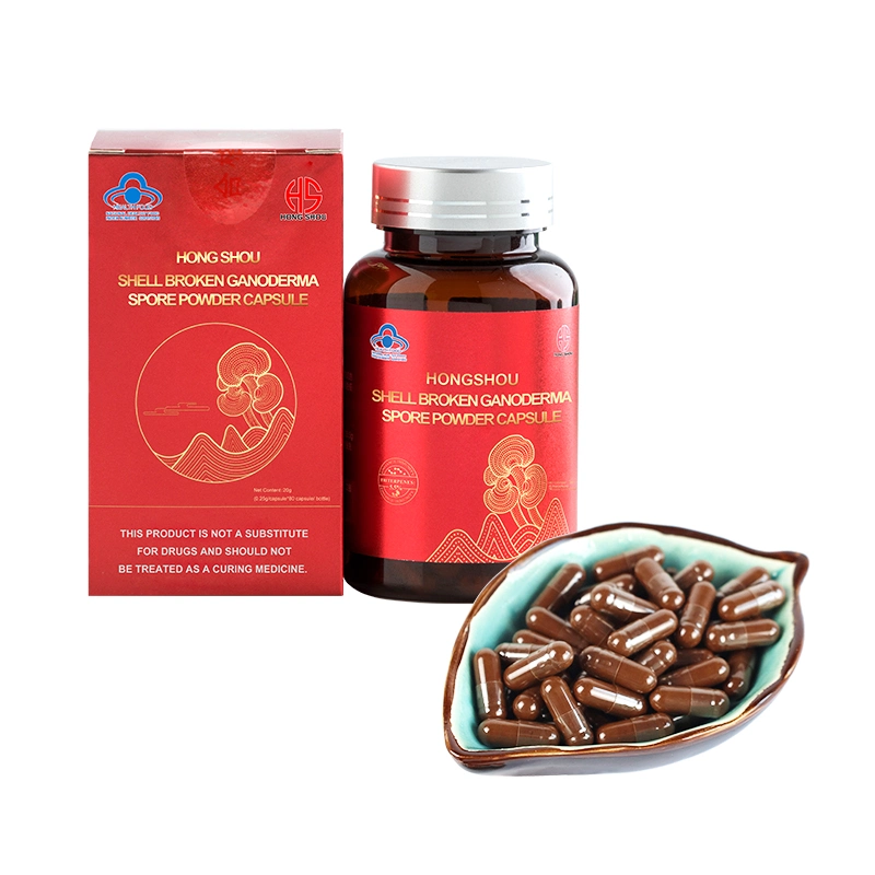 Healthcare Supplement Reishi Mushroom Ganoderma Lucidum Spore Powder Capsules