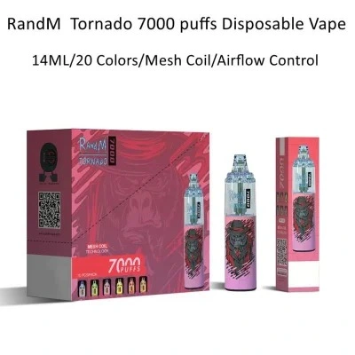 Factory Wholesale/Supplier Disposable/Chargeable Vape E Cigarette Original Randm Tornado 7000 Puffs Vape