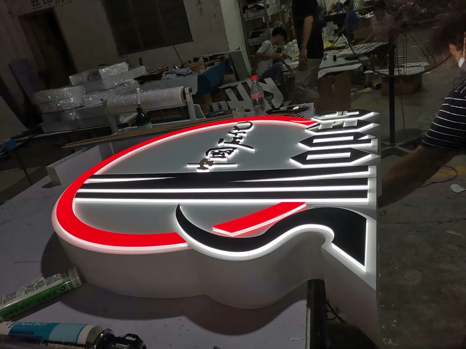 Gas Station Logo Letter Lightbox Acrylic LED Light Box